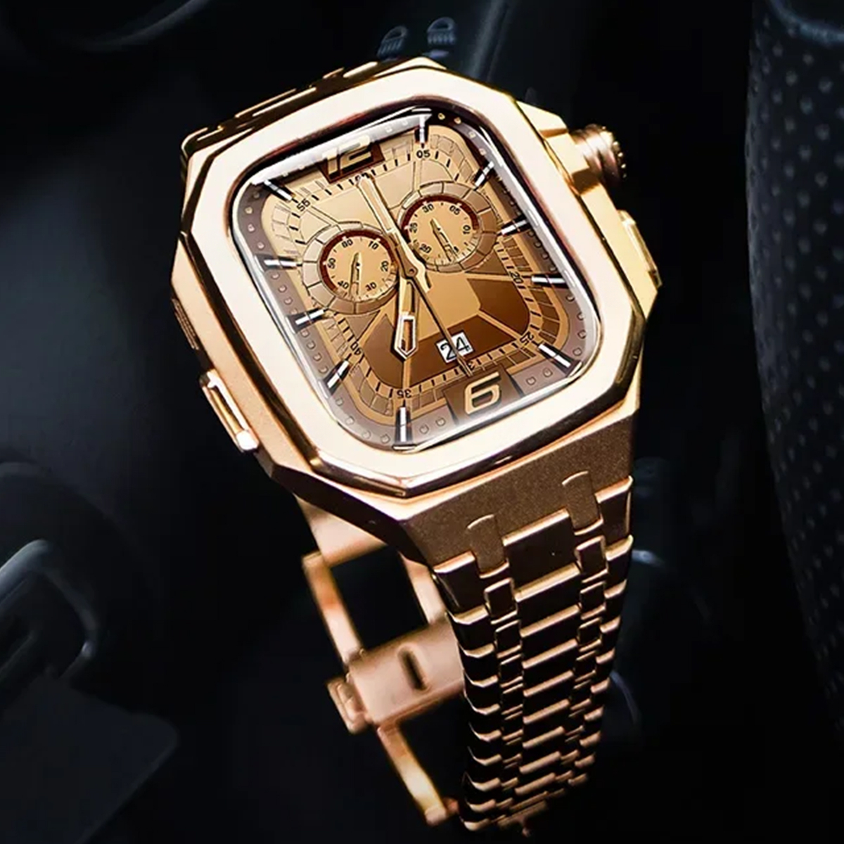 Luxury Watch Apple - Luxury Stainless Steel Case Mod Kit
