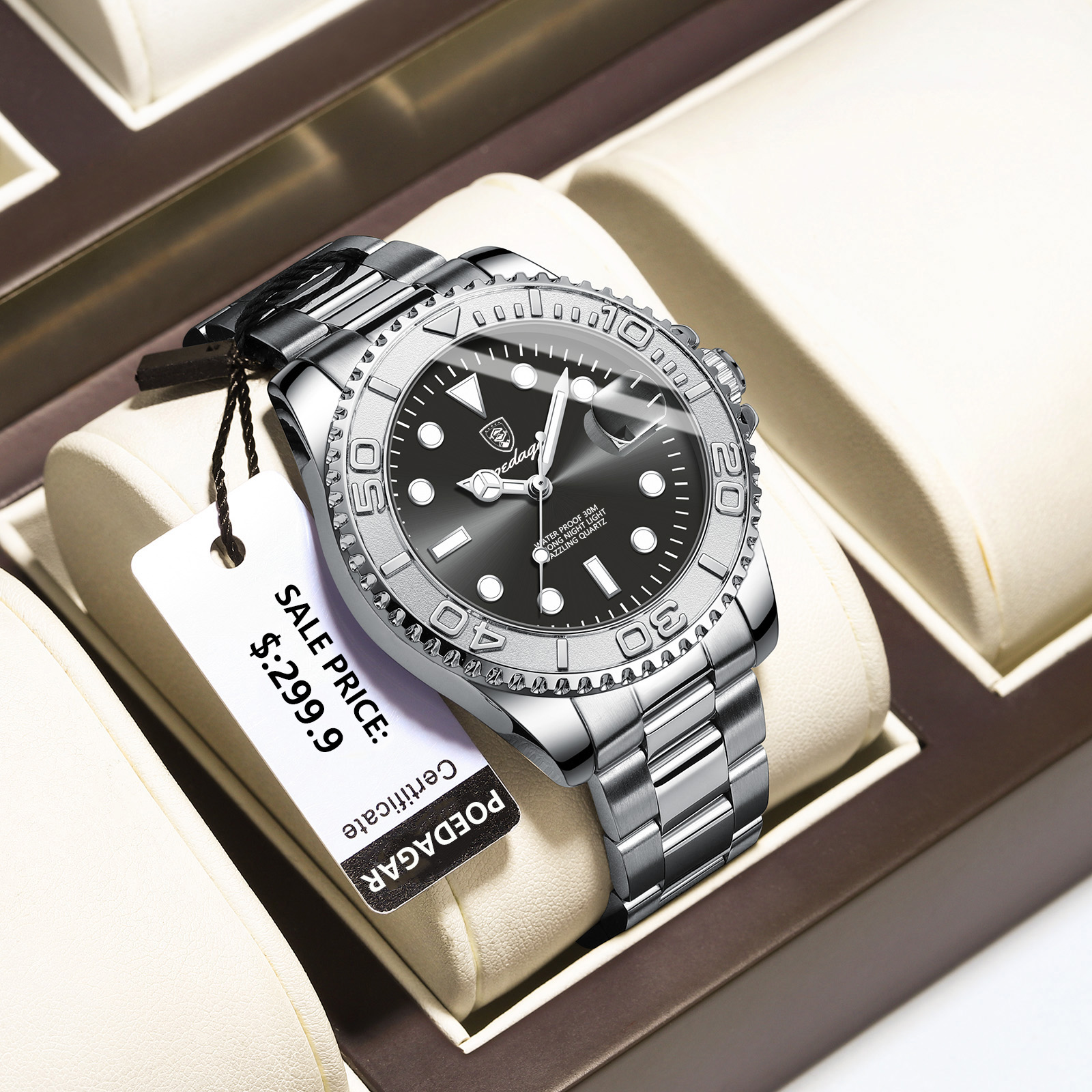 Luxury Watch Hublot - POEDAGAR Luxury Business Men Watch Waterproof