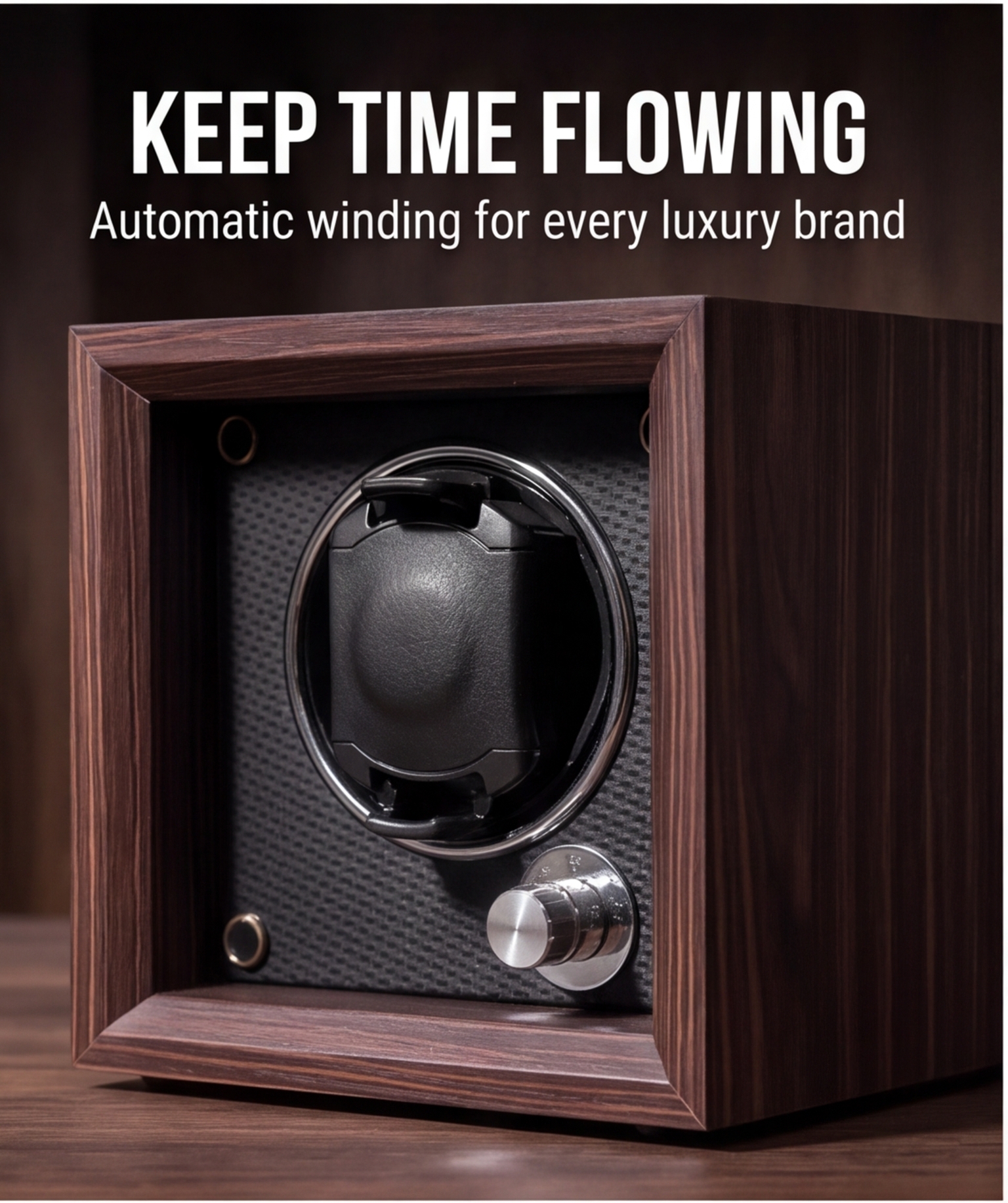 Luxury Watch Winder Box - Premium Wood Watch Winder Carbon Fiber