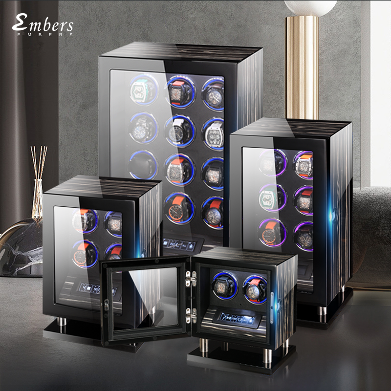 Luxury Watch Winder Box - Embers Luxury Automatic Watch Winder Wood