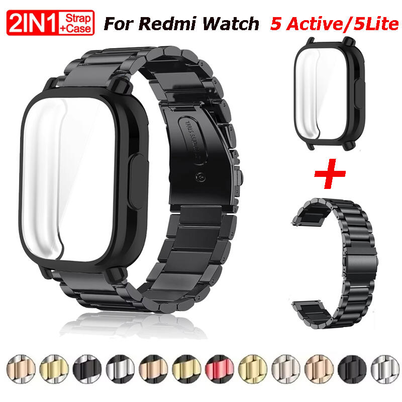 Xiaomi Luxury Watch - Luxury Metal Strap+Case For Redmi Watch