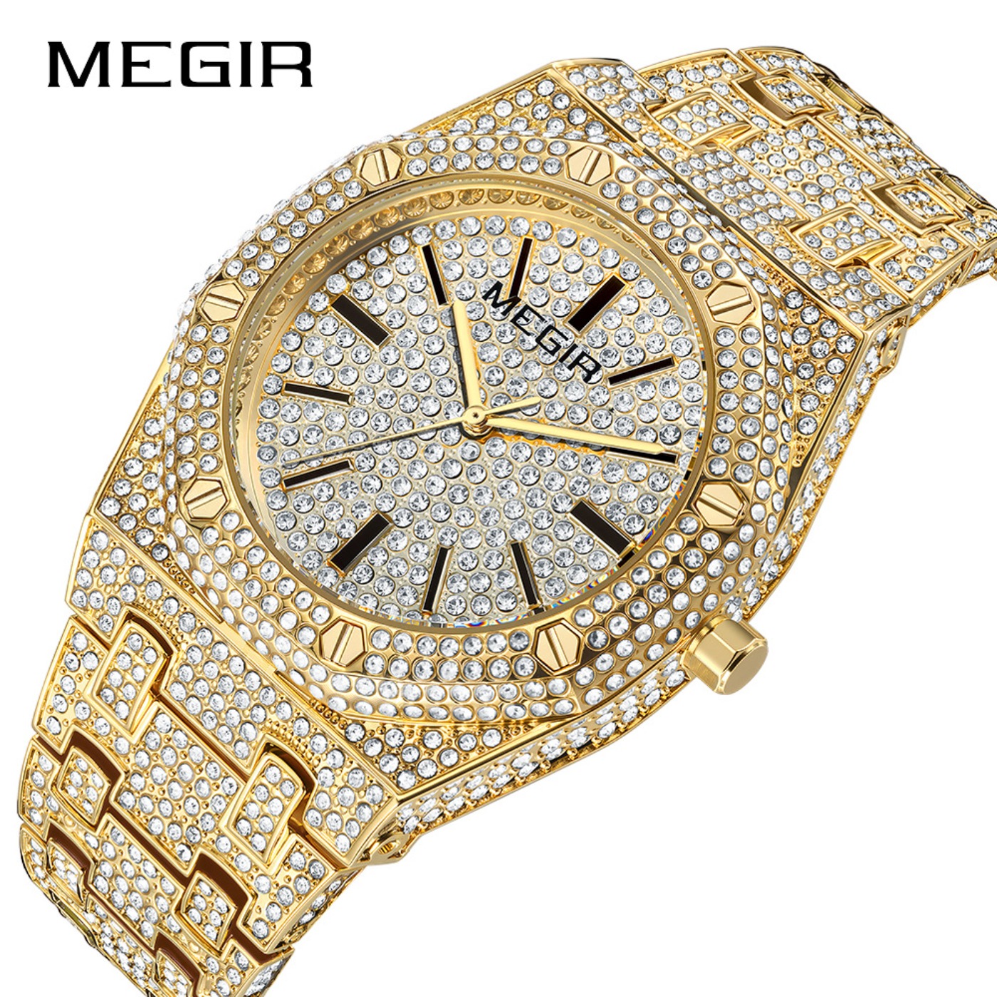 Luxury Watch Brands - MEGIR Luxury Quartz Rhinestone Watch for