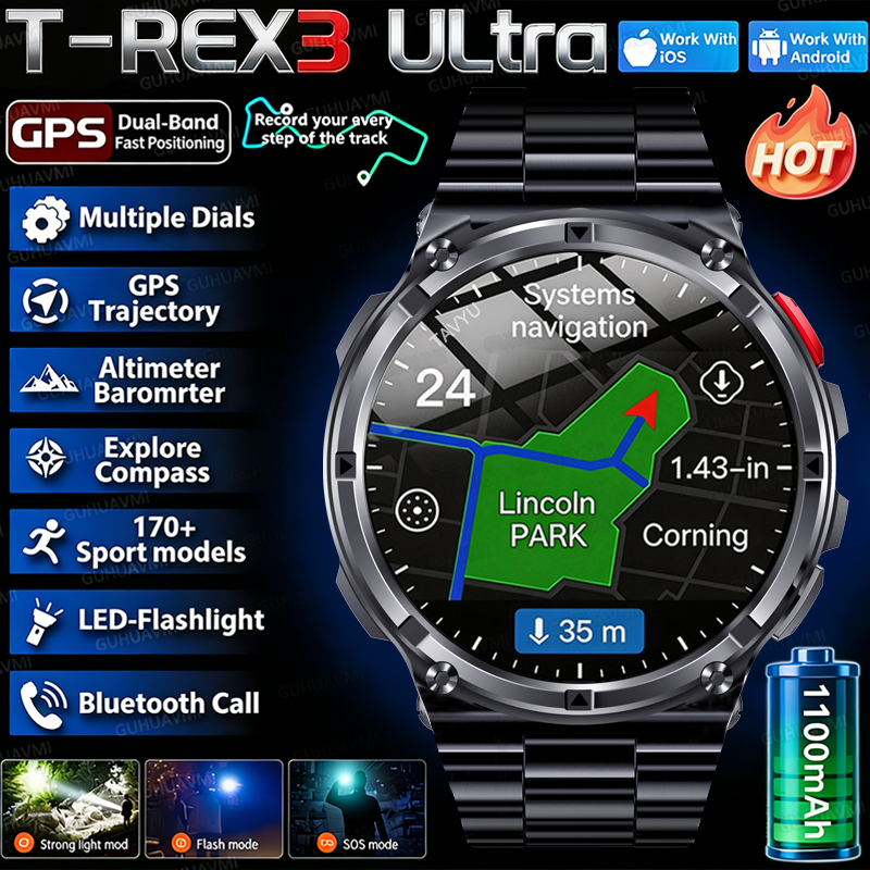 Xiaomi Luxury Watch - 2026 New T-Rex3 Pro 1100mAh Battery
