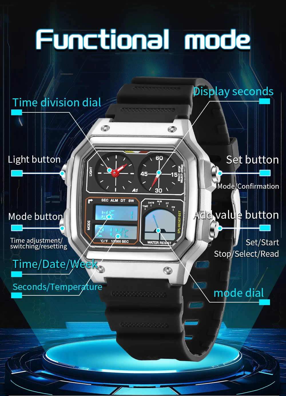 Fashion SANDA 6257 Popular Men - Luxury Watch Shop recensie en prijs