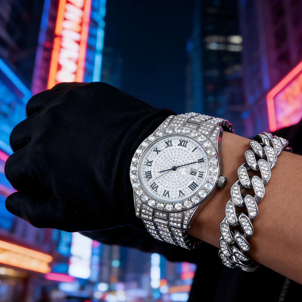 1 Hip-hop Full Diamond Silver  - Luxury Watch Life recensie en prijs