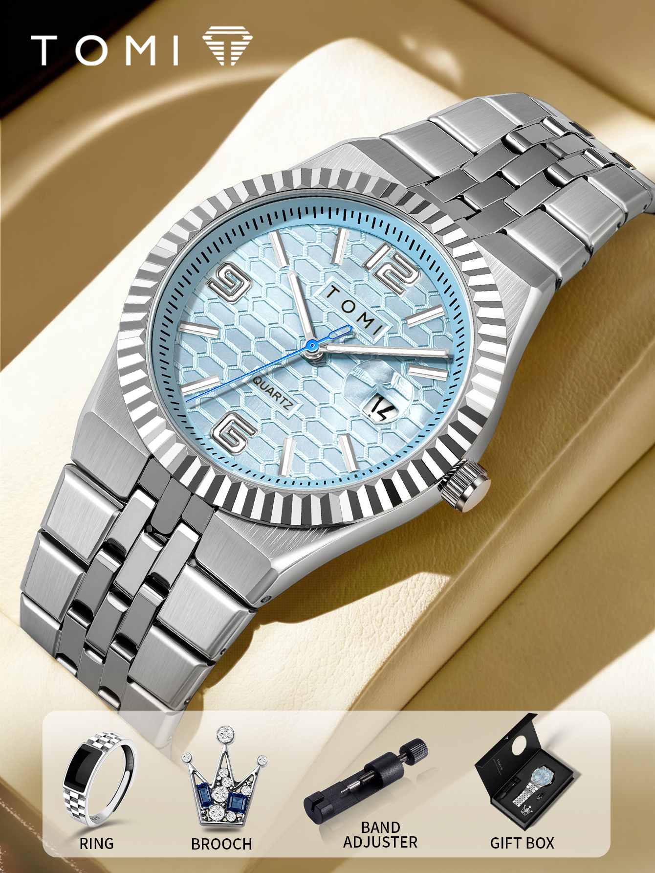 TOMI Luxury Men's Watch Steel  - Luxury Watch Box recensie en prijs