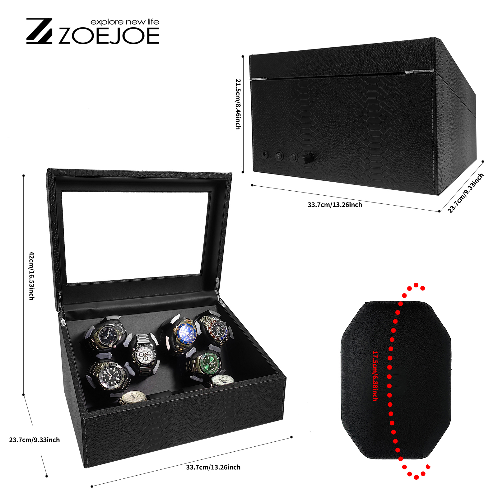 ZOEJOE 6+6 Slots Automatic Wat - Luxury Watch Winder Box recensie en prijs