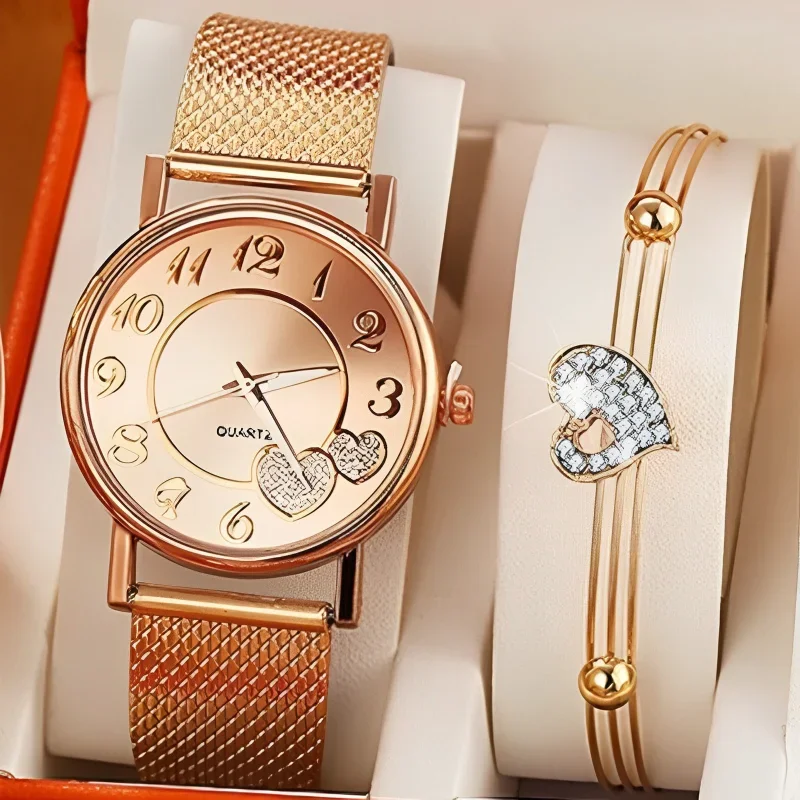 Elegant Rose Gold Heart Dial W - Luxury Watch Level recensie en prijs