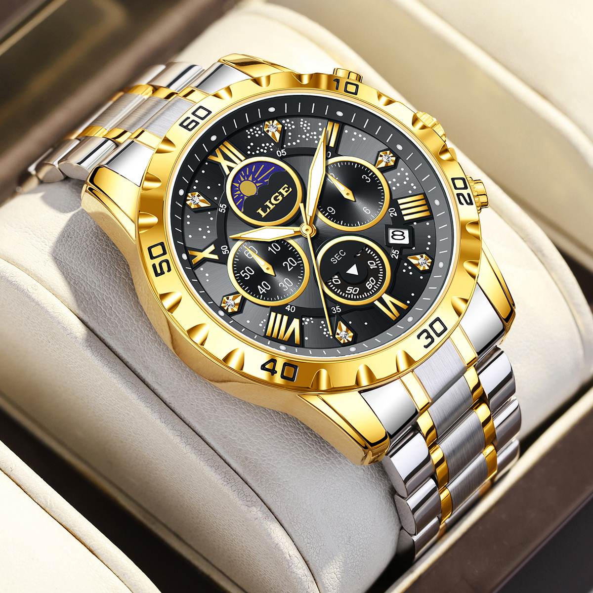 LIGE Top Brand Luxury Quartz M - Luxury Watch Brands recensie en prijs