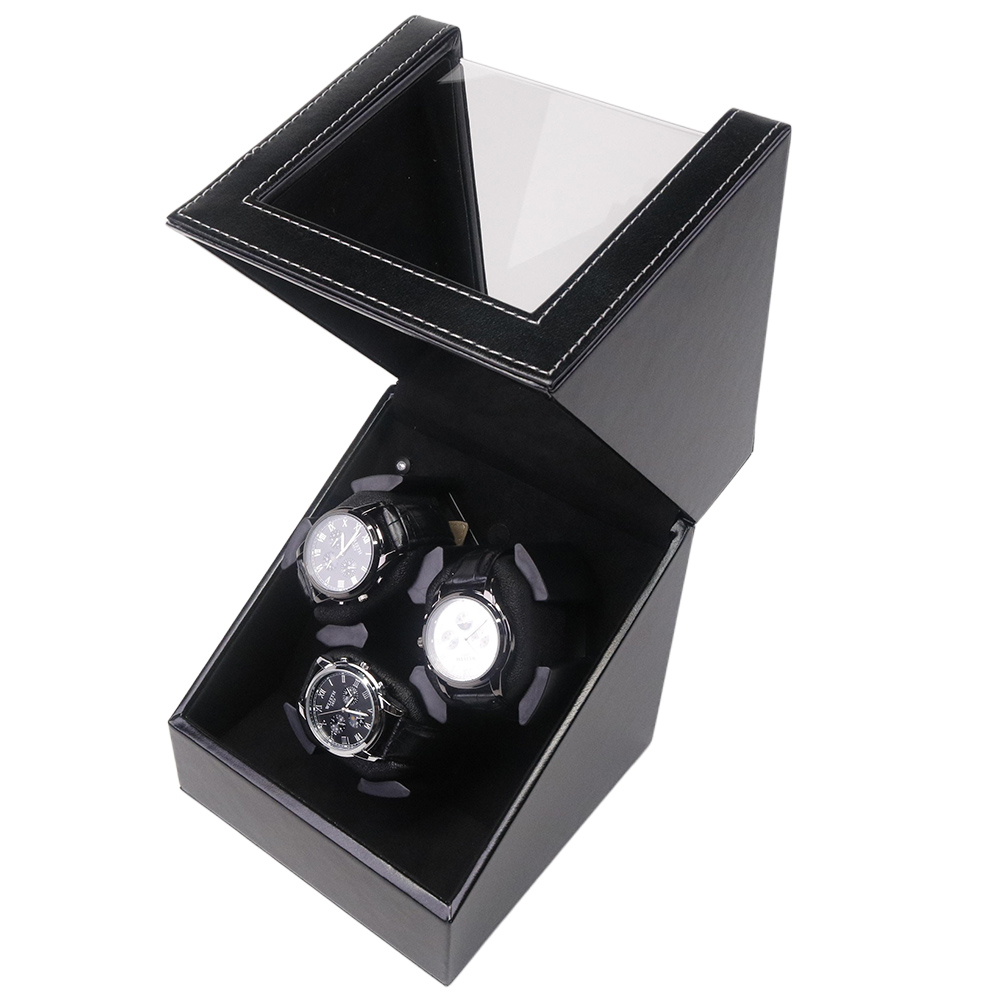 Black PU Leather 3 Slots Real  - Luxury Watch Winder Box recensie en prijs