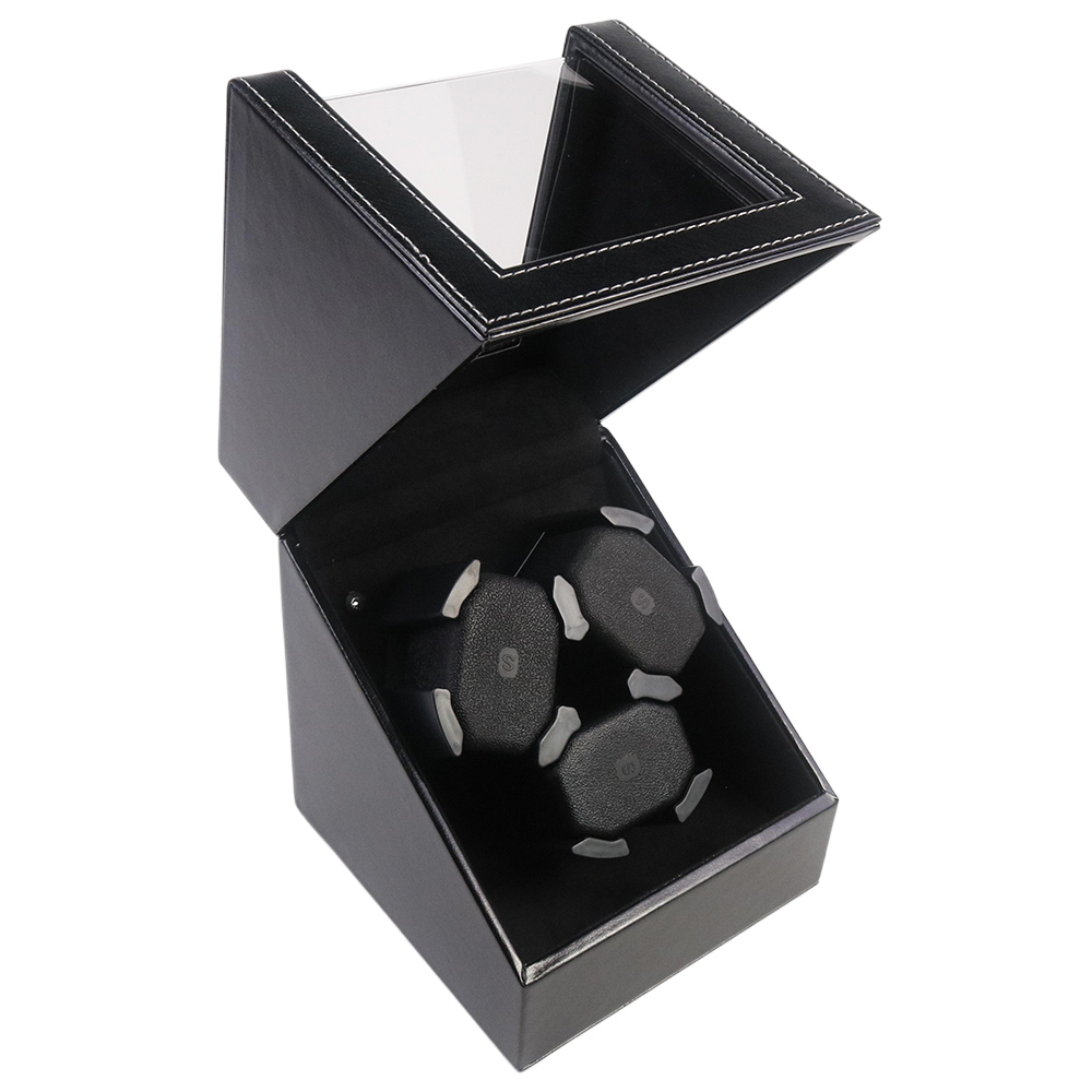 Black PU Leather 3 Slots Real  - Luxury Watch Winder Box recensie en prijs
