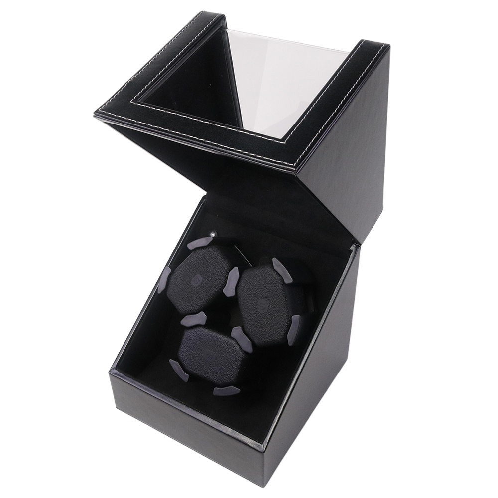 Black PU Leather 3 Slots Real  - Luxury Watch Winder Box recensie en prijs