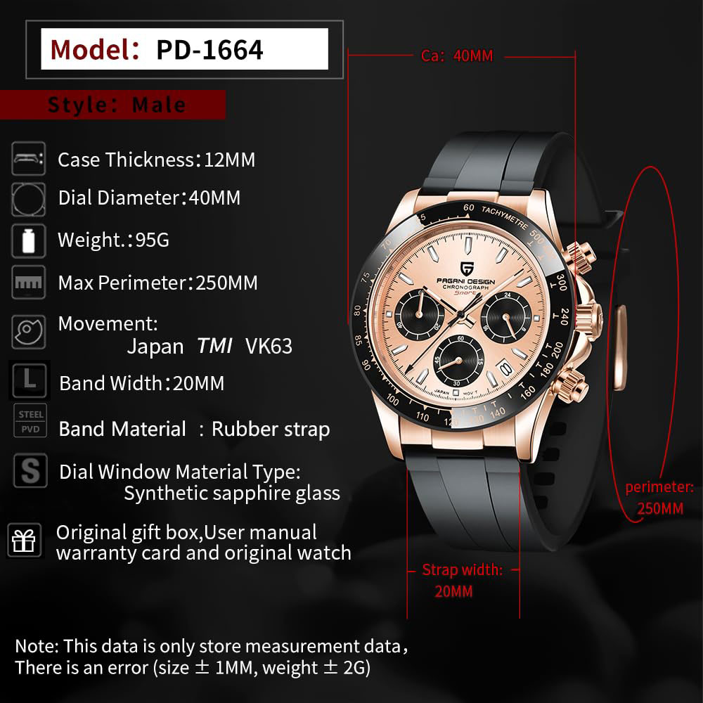 VK63 Men Watch PAGANI DESIGN 4 - Luxury Watch Brands recensie en prijs
