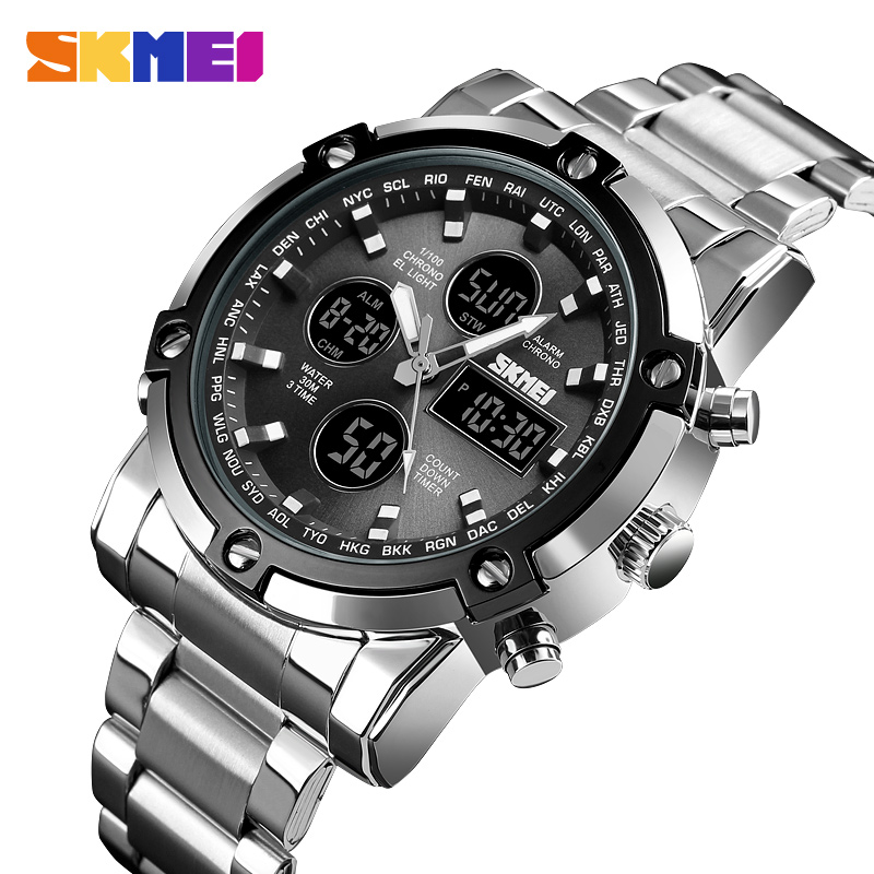 Skmei 1389  Men Three Time Qua - Minute Repeater Watch recensie en prijs