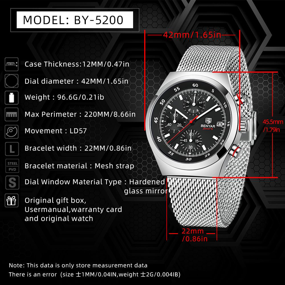 BENYAR Top Luxury Brand Men's  - Luxury Watch Brands recensie en prijs